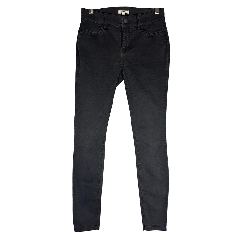 Eileen Fisher Black Skinny Jeans Womens Sz 2 Stretchy Organic Cotton Lightweight